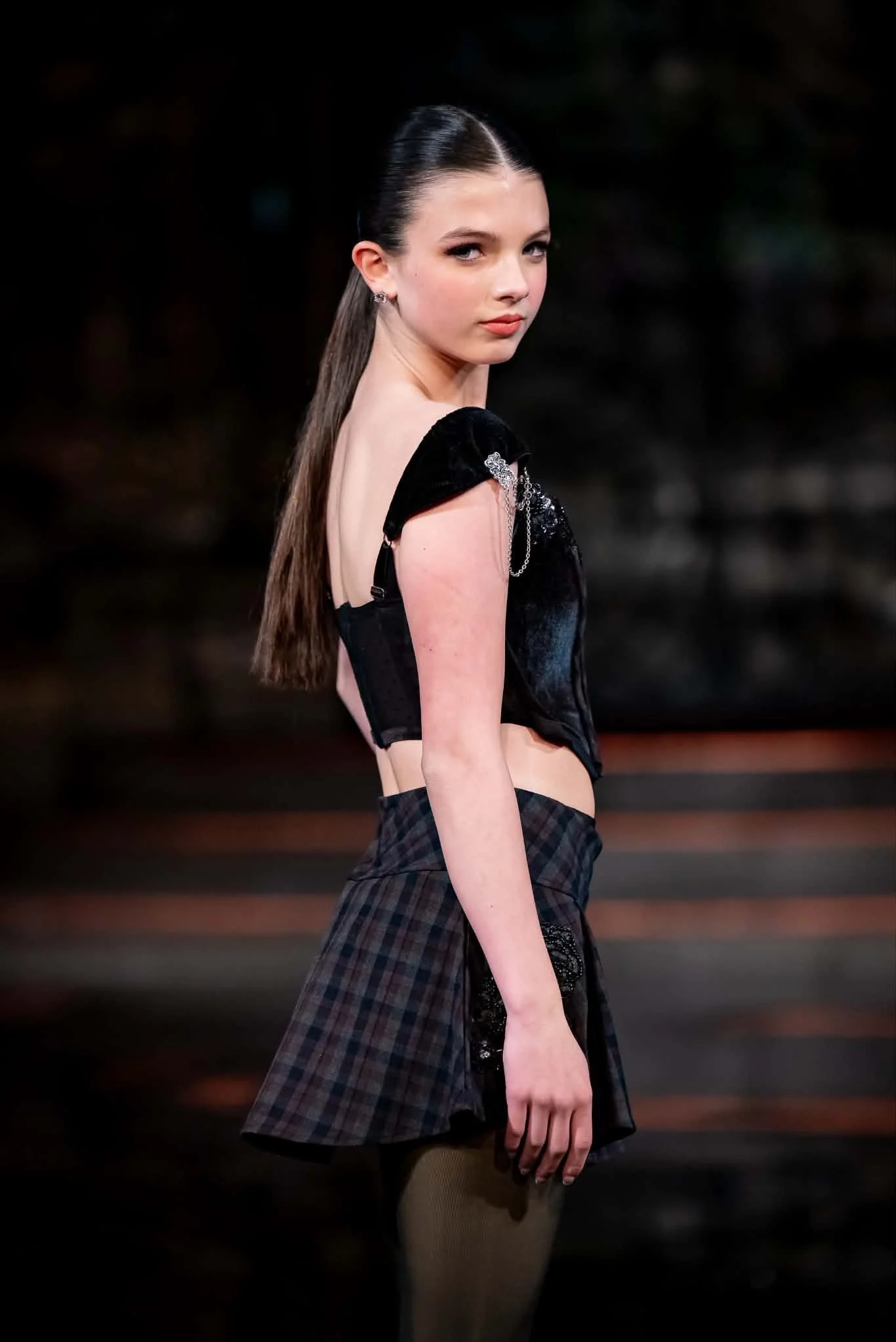 Katherine Mountain walks the runway for AlycesaundraL at Art Hearts Fashion, Angel Orensanz Foundation. February 15, 2026. 