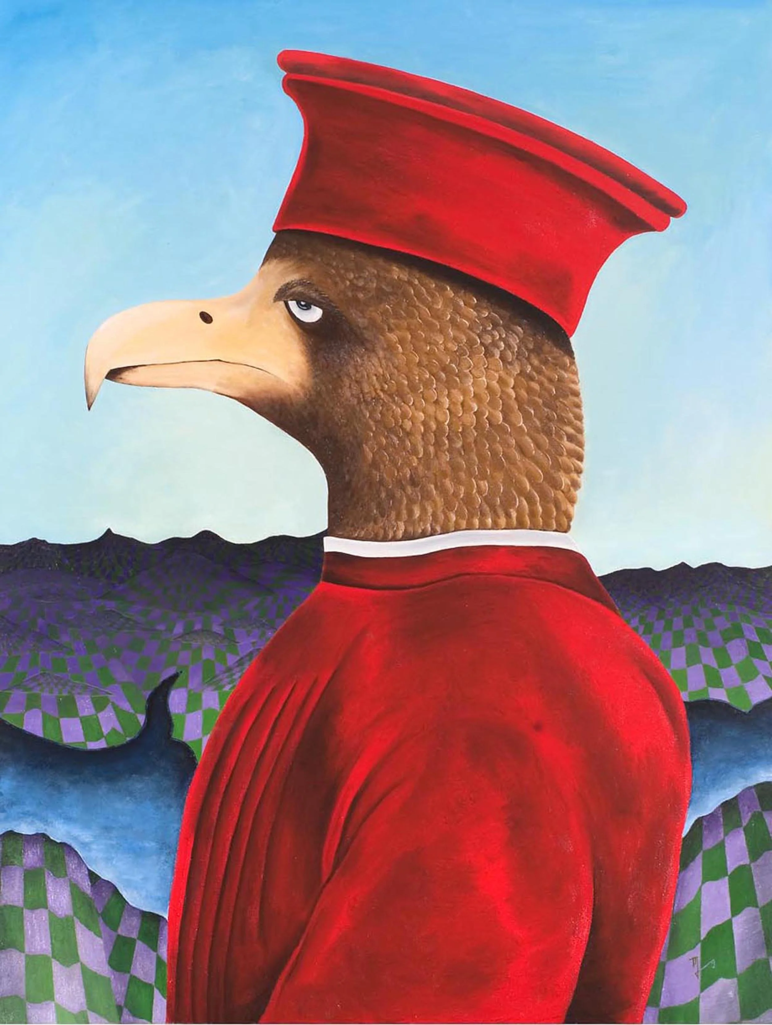 The Duke of Cardinal Hawk | 40" x 30" | oil on canvas