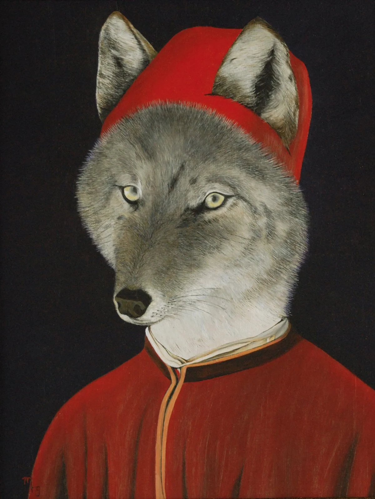 Portrait of a Wolf | 13" x 10" | oil on panel