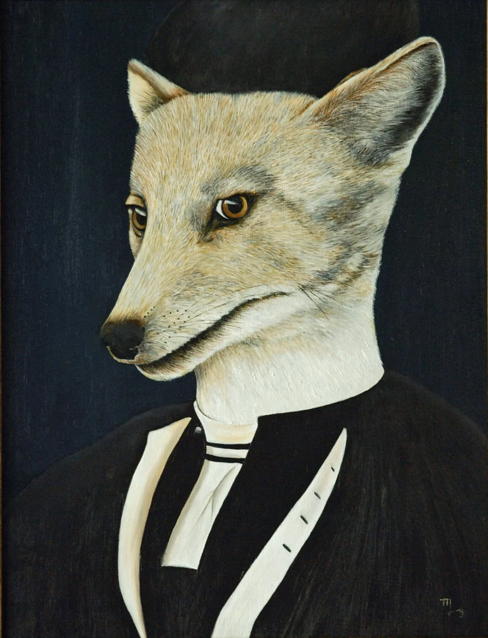 Portrait of a Coyote | 13" x 10" | oil on panel