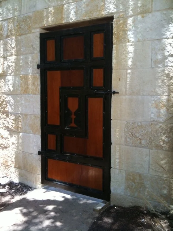 Walk In Gate, Private Residence; Dripping Springs, TX | 86" x 38" | steel, mahogany
