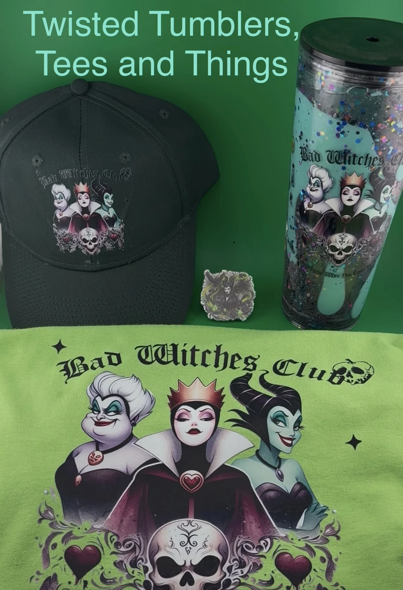 Evil Villains Bundle - Hat, Tumbler, Shirt & Clip