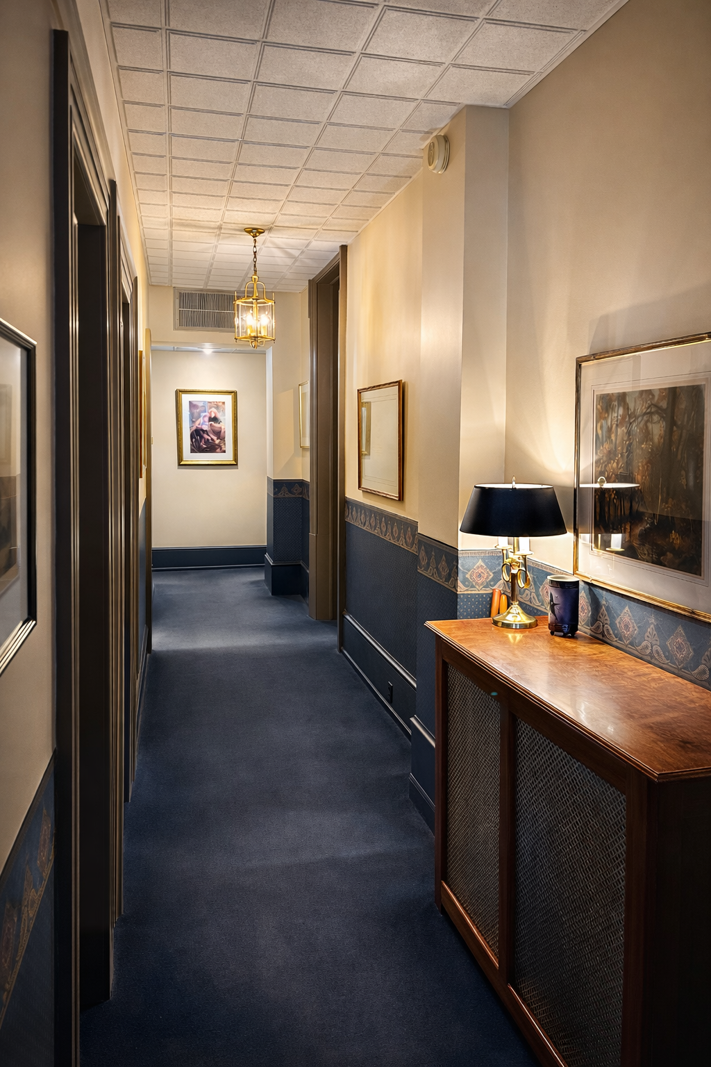 Office hallway at Diviney & Wilt in Huntingdon, Pennsylvania