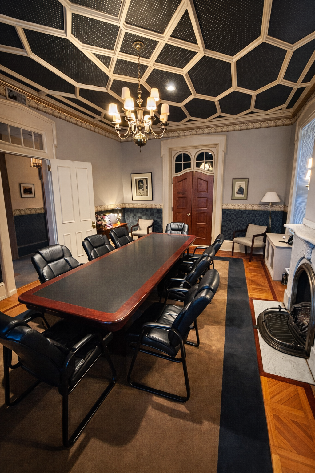 Interior view of main conference room at Diviney & Wilt law office
