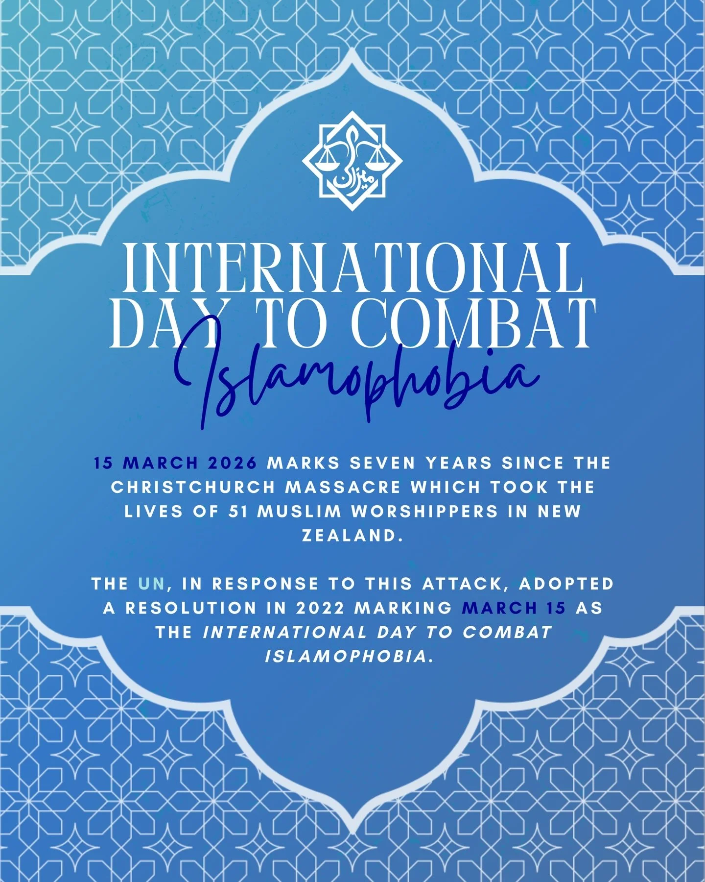 15 March. 7 years ago. 51 innocent Muslim lives.

The Christchurch mosque shootings will always be a reminder of senseless prejudice and hatred - but more importantly, the persistent threat to the safety and dignity that Muslims worldwide often face 