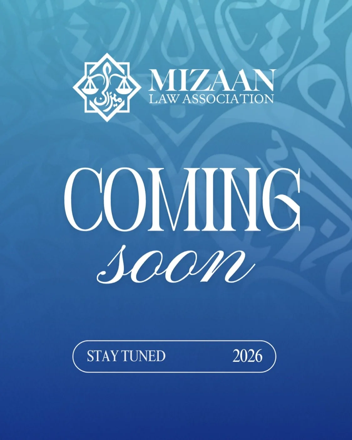 Mizaan Law Association is here ⚖️🕌

A community like no other - rooted in justice, faith, and balance.

We can&rsquo;t wait to share what&rsquo;s coming in 2026.

Big plans. Bigger purpose.

✨ Stay tuned.

#mizaanlaw #mizaanlawassociation #lawnetwor
