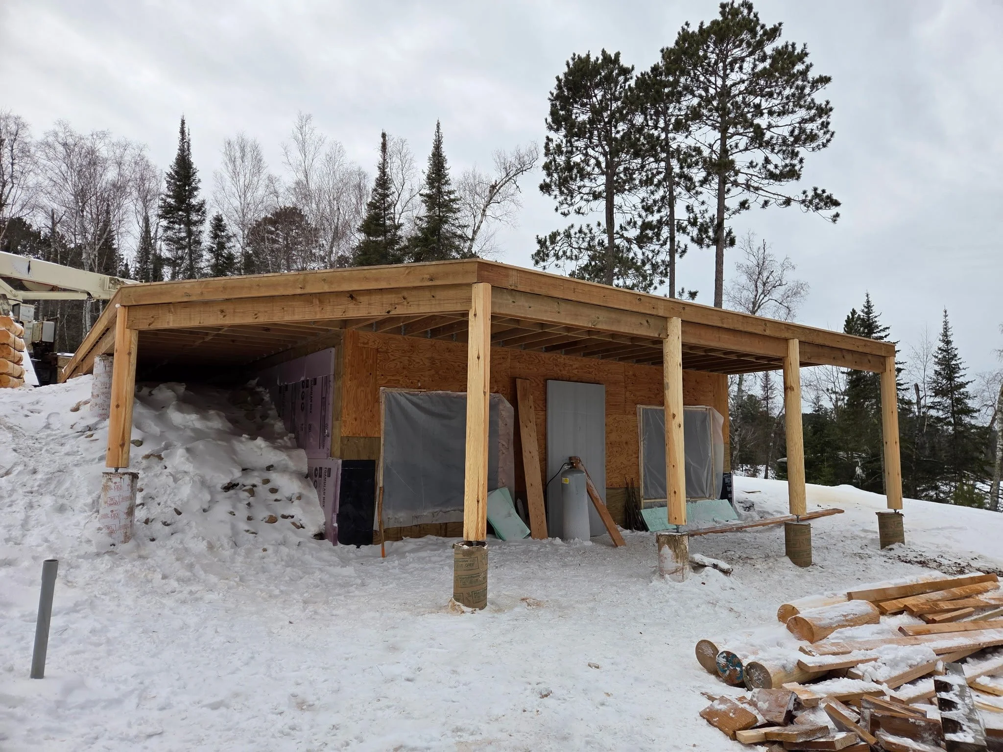 built deck for walkout basement iron range mn