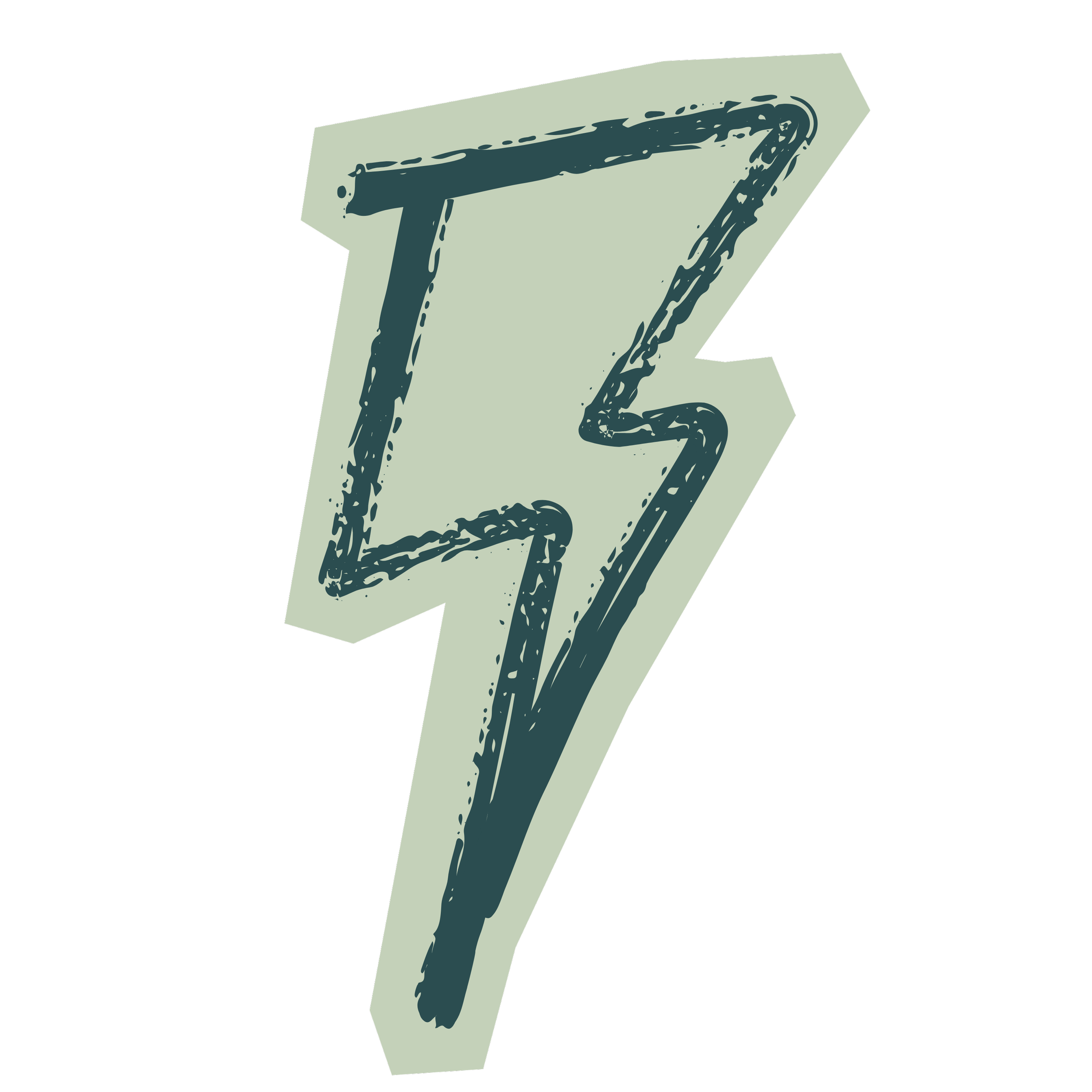 An illustrated lightning bolt.