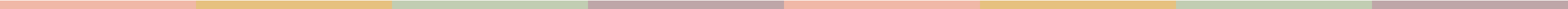 A straight line of various colours.