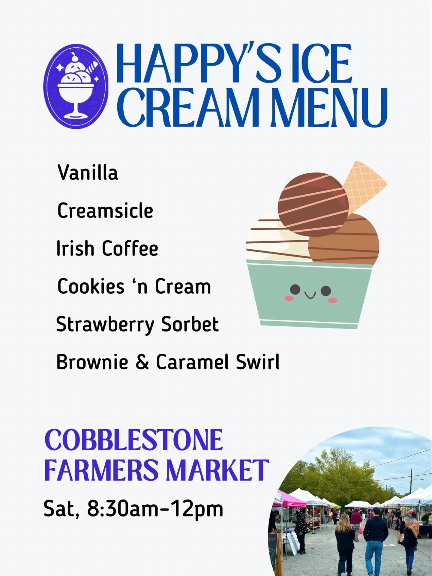 😋 Yes, the Brownie &amp; Caramel Swirl is as delightful as you&rsquo;re imagining.

We&rsquo;ll see you at Cobblestone Farmers Market tomorrow morning!