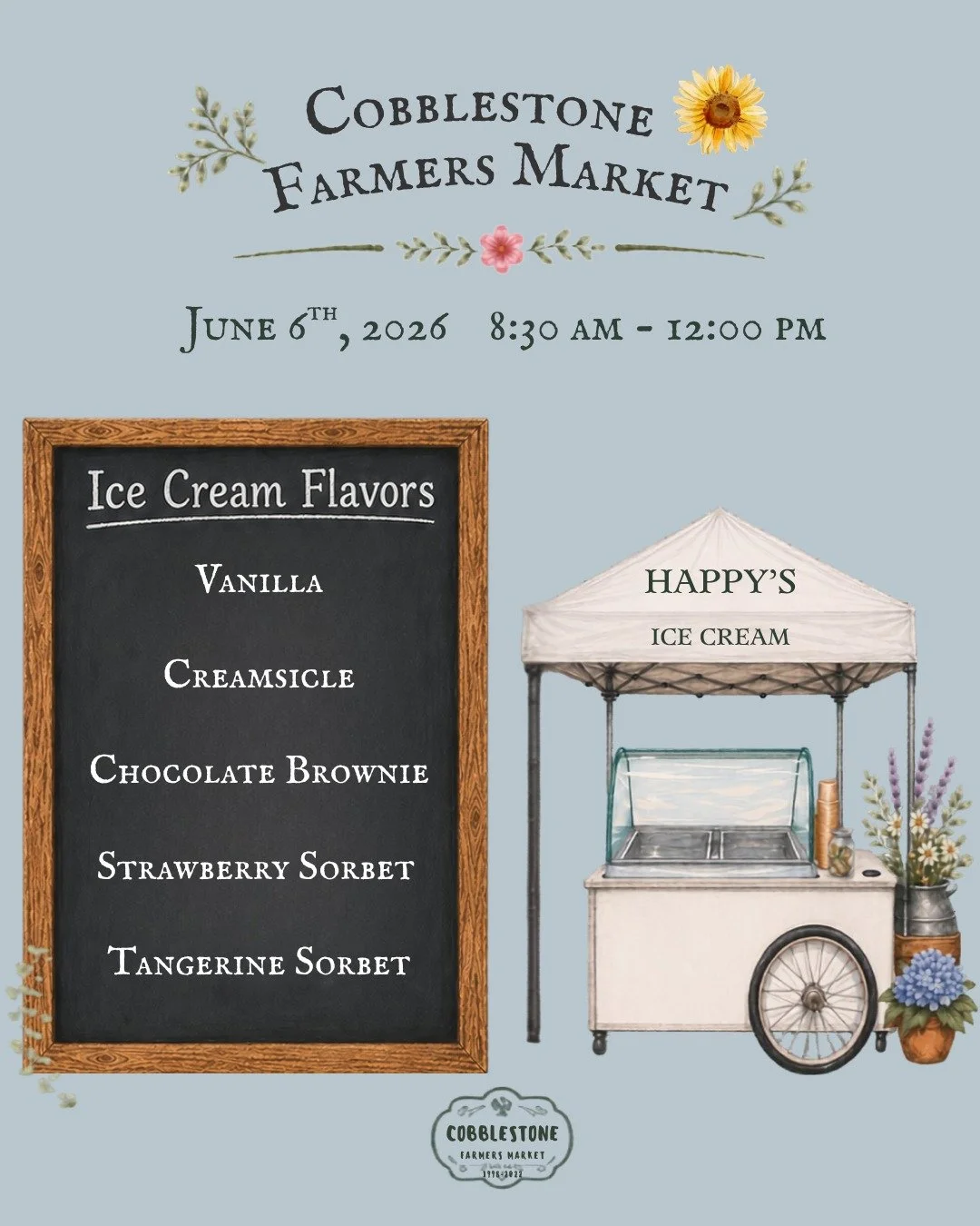 Creamsicle is back 🍊

If childhood summers had a flavor, this would be it. Sweet orange and creamy vanilla come together in a scoop that feels like pure nostalgia.

We'll see you at the Cobblestone Farmers Market tomorrow!