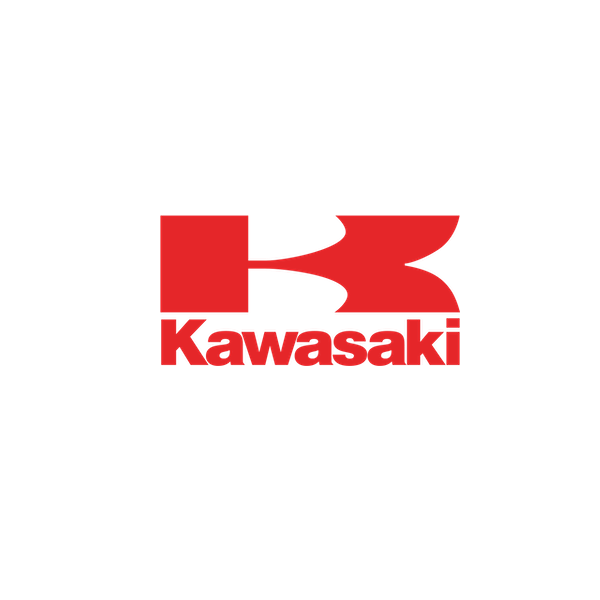 Kawasaki logo with a stylized red 