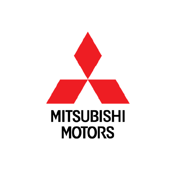 Mitsubishi Motors logo featuring three red diamonds above the text 'Mitsubishi Motors' in black.