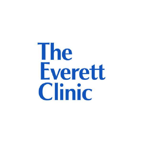 The Everett Clinic logo in blue text on a white background.