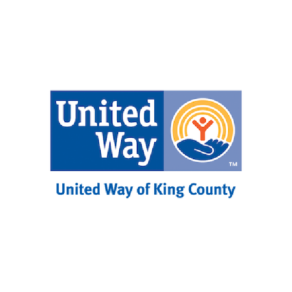 United Way of King County logo with blue and orange graphics.