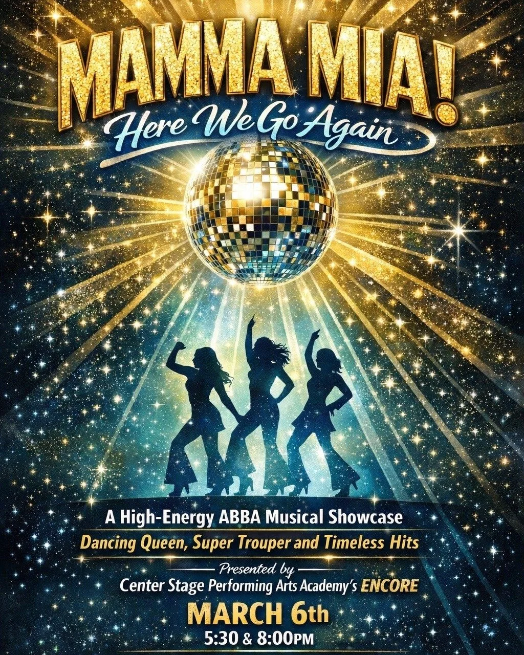 A member of our Creekside team, Samantha Jahnig, is performing in a musical this Friday evening! 

🎵"Come see us singing and dancing in this 🎵MAMMA MIA REVIEW!
Bring your kids, your grandma, anyone who wants to come sing along to ABBA"🪩?