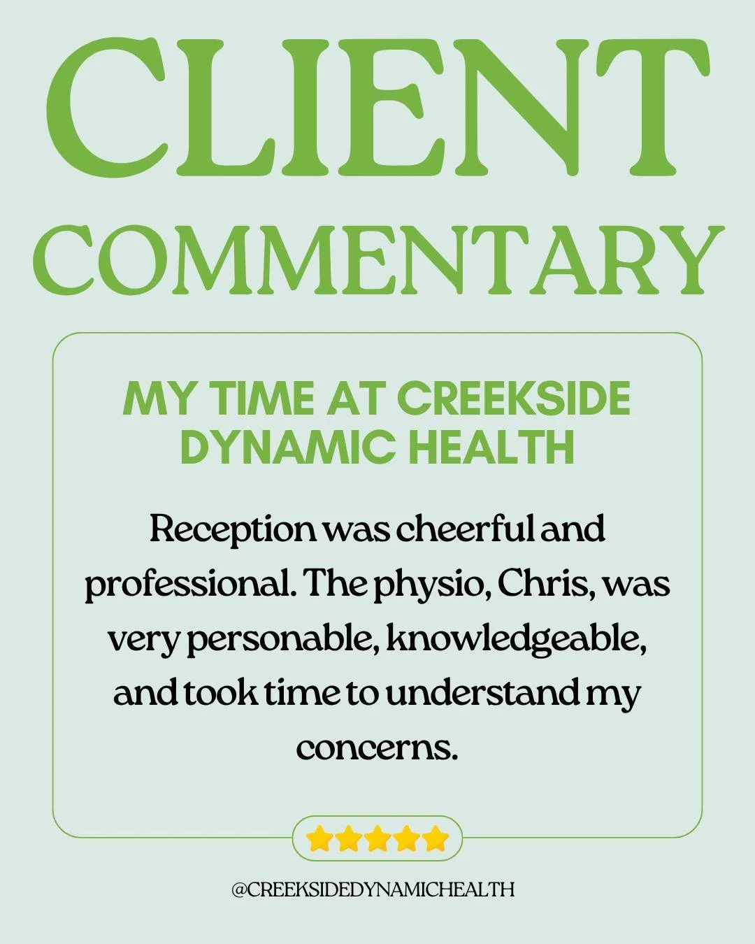 Another Client Commentary 🙂⭐