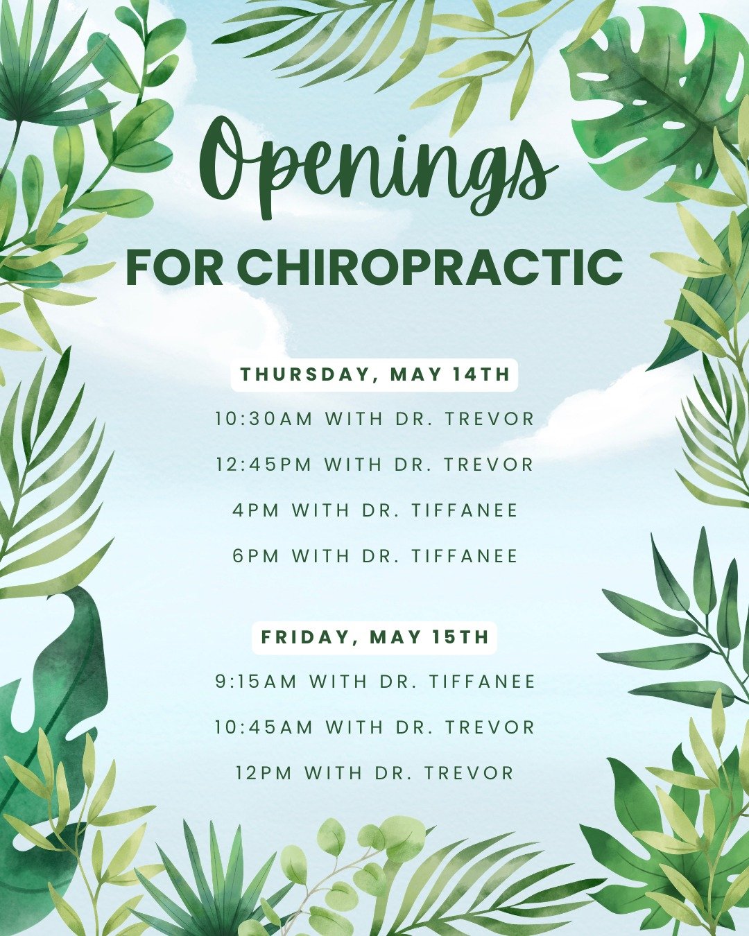 Don't let your back pain ruin the long weekend vibes. ☀️ We have chiropractic openings and would love to get you in!
Call us at 250-545-7107, or take a look online: @CreeksideVernon.ca