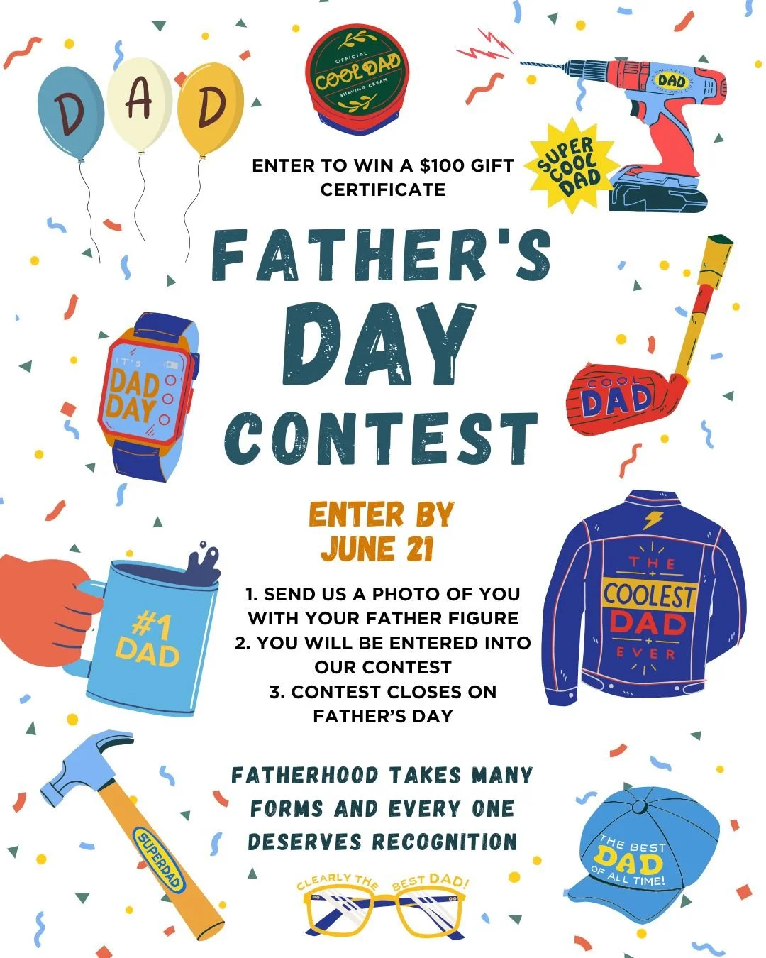 Father's Day Contest! 💙🎣⛳

Father&rsquo;s Day is just around the corner, and we want to celebrate the incredible fathers and father figures in our lives. To enter the contest, send us a photo of you with your father figure to be automatically enter