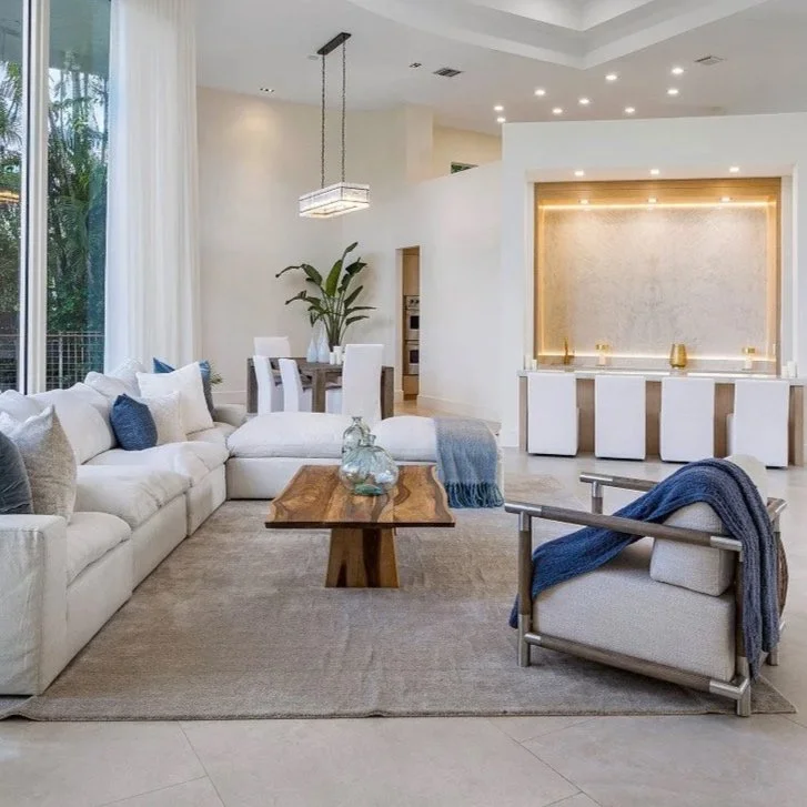 Luxury residential living room interior