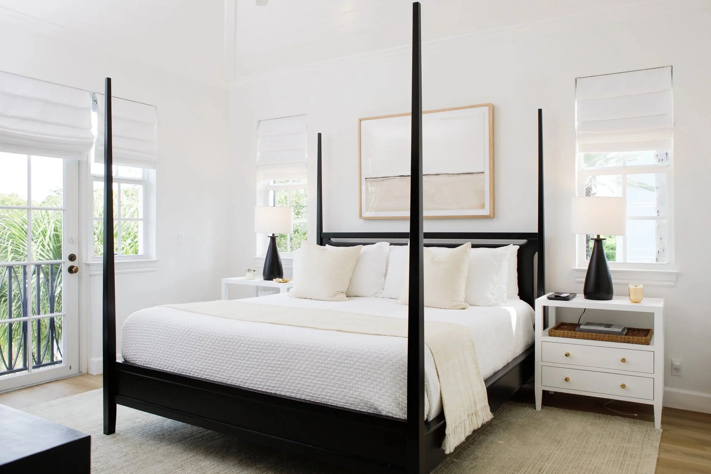 high end residential master bedroom with luxury furnishing and decor