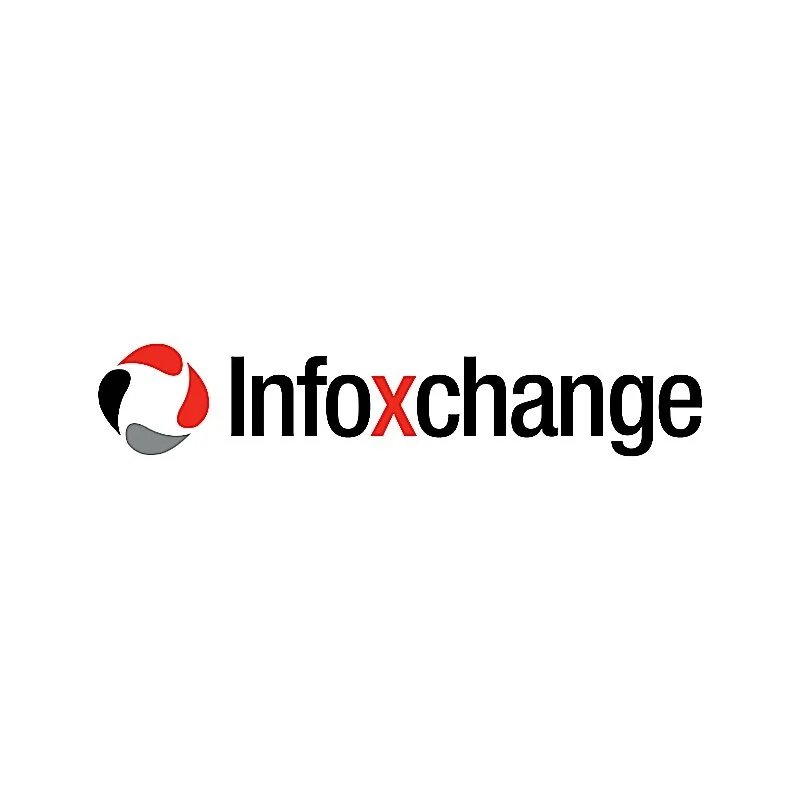 Logo of Inforxchange with a circular icon and the text 'Inforxchange' where the 'x' is in red.