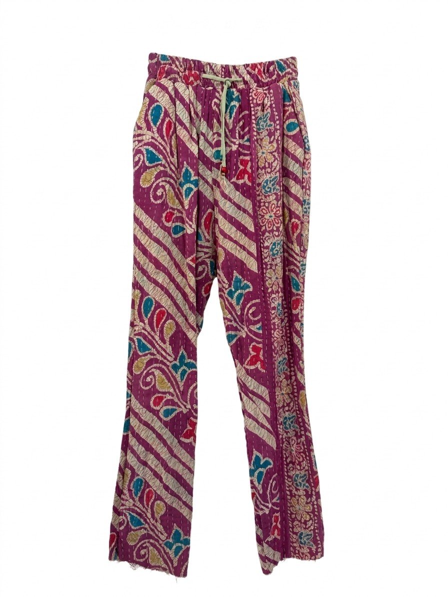 Plum Paisley Drop Crotch Pant