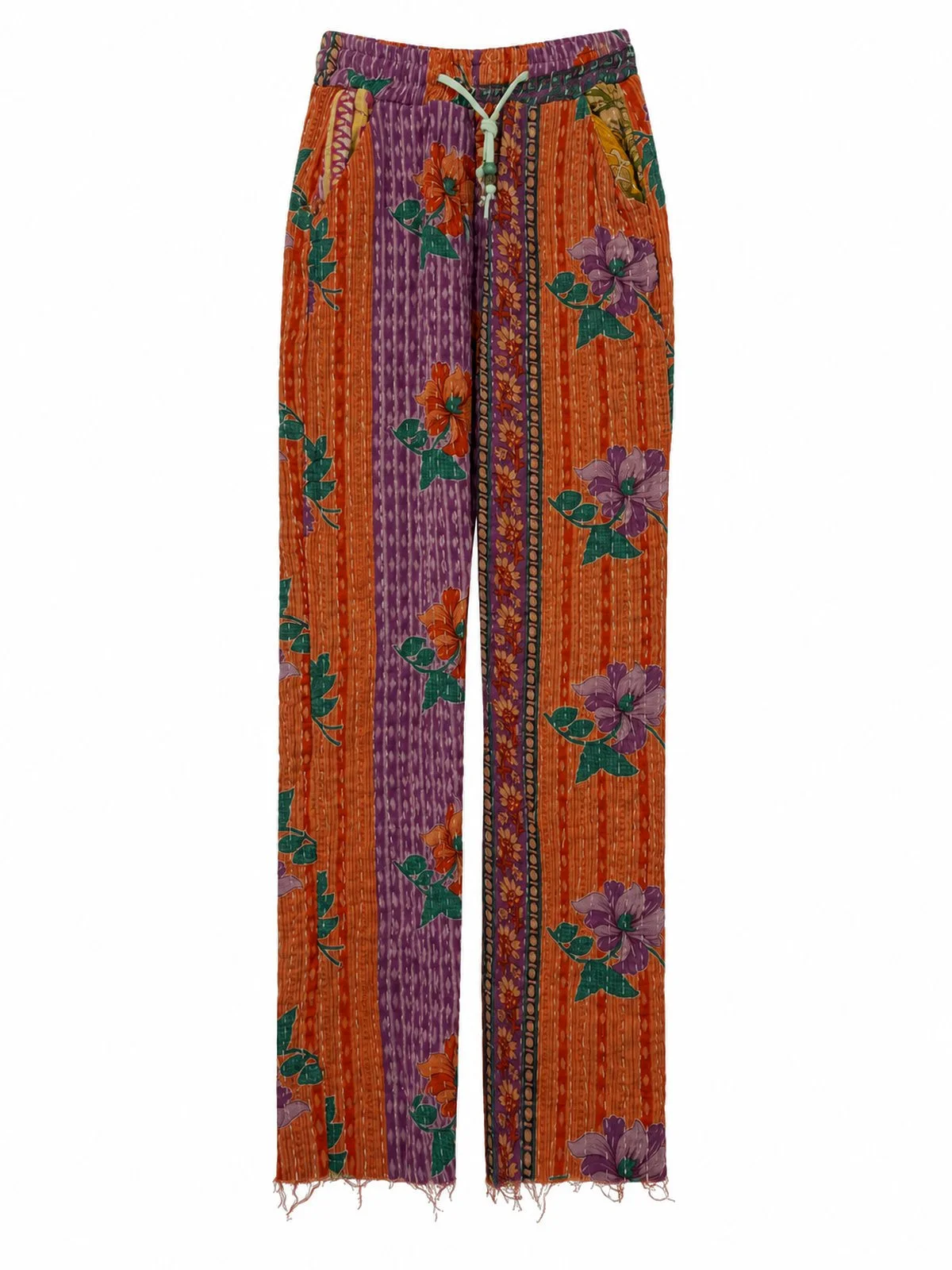 High Waisted Straight Leg Drawstring Pant 004