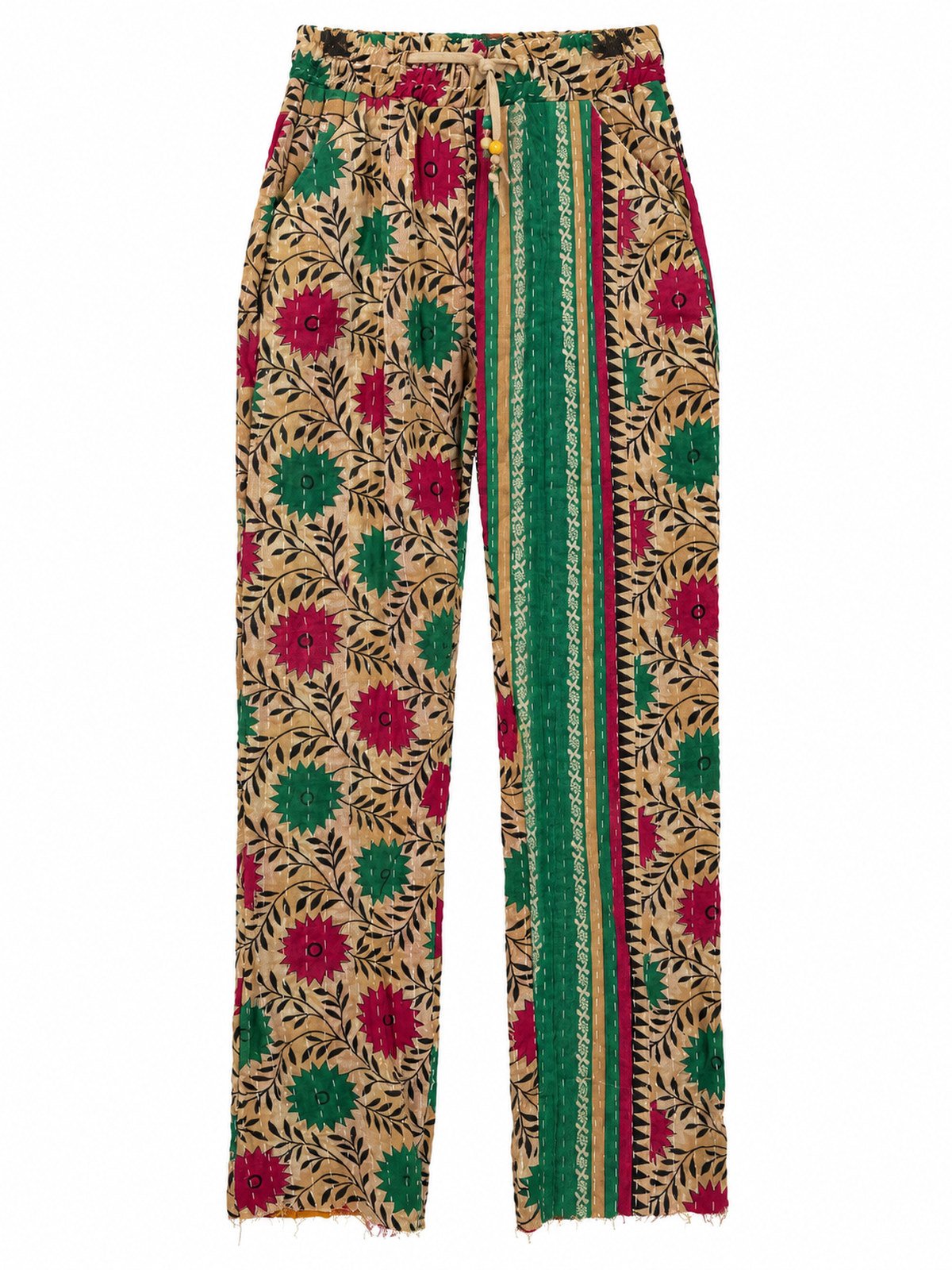 High Waisted Straight Leg Drawstring Pant 028