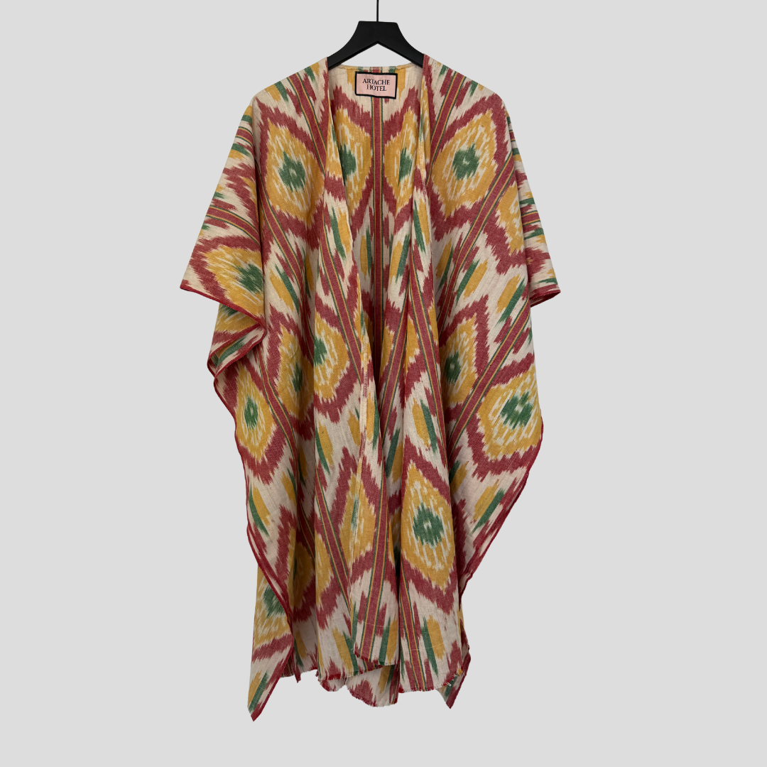 Vibrant Geometric Patterned Poncho
