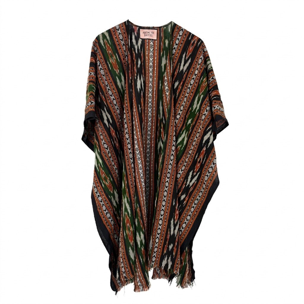 Midnight Stripe Poncho