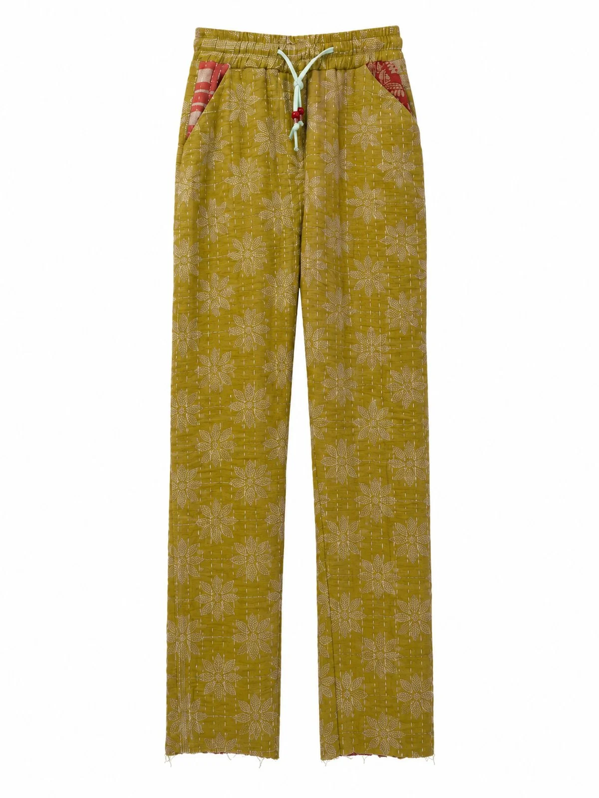 High Waisted Straight Leg Drawstring Pant 008