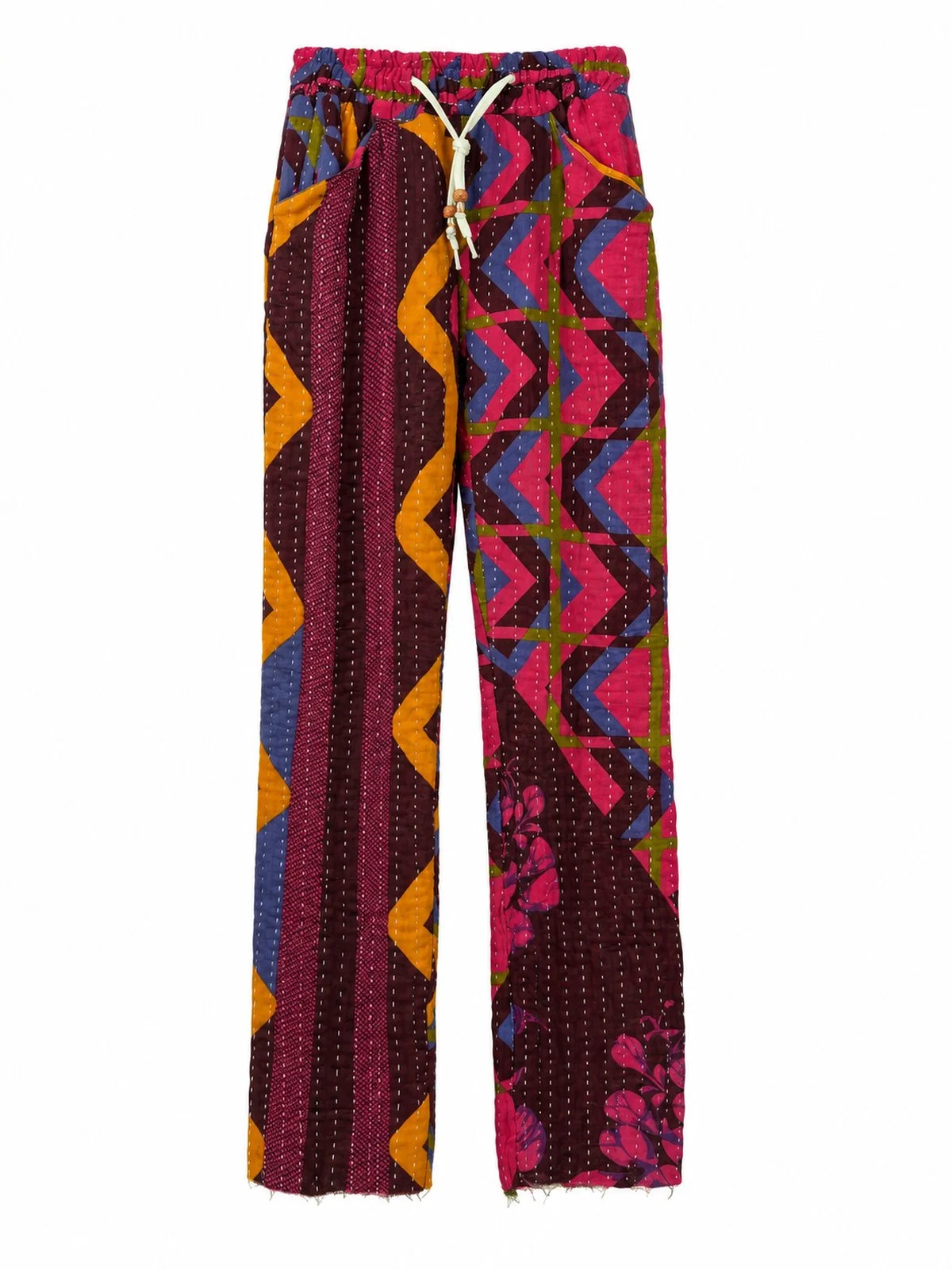 High Waisted Straight Leg Drawstring Pant 005