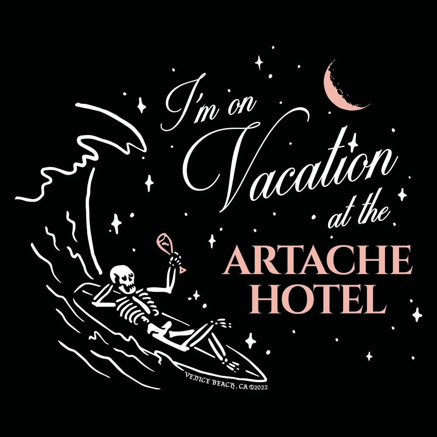 Artache Hotel %22I'm on Vacation%22 Hoodie — Detail.jpg