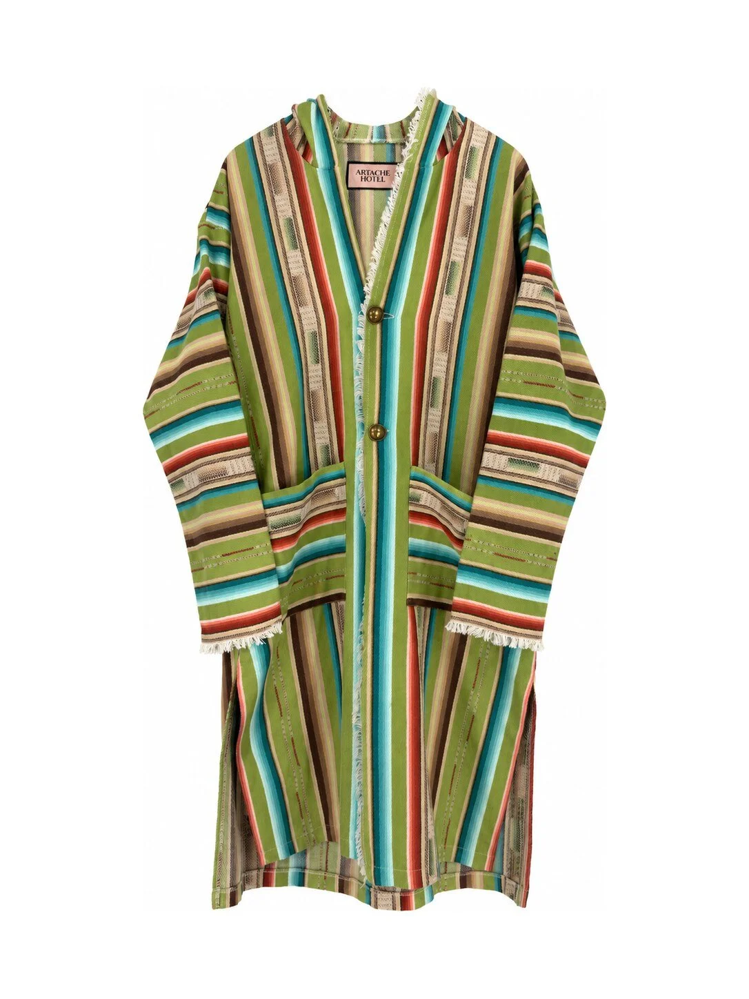 Green Palm Baja Hooded Duster