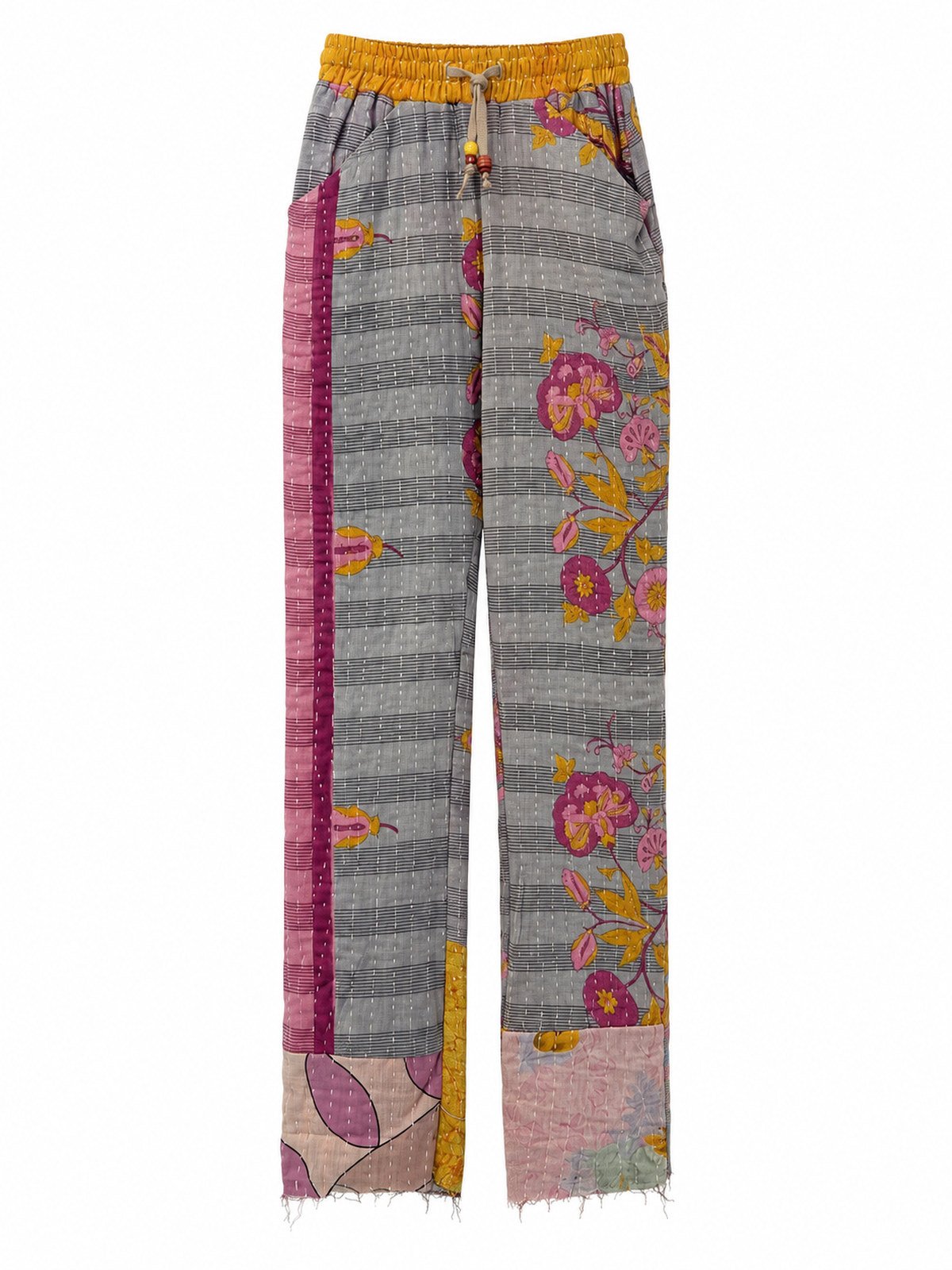 High Waisted Straight Leg Drawstring Pant 009