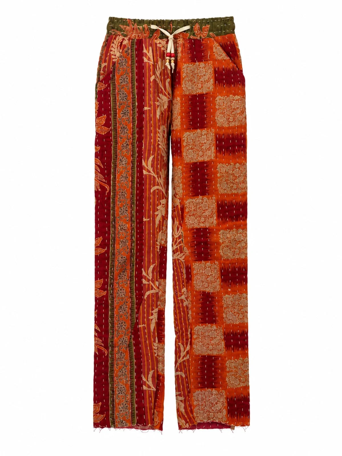 High Waisted Straight Leg Drawstring Pant 018