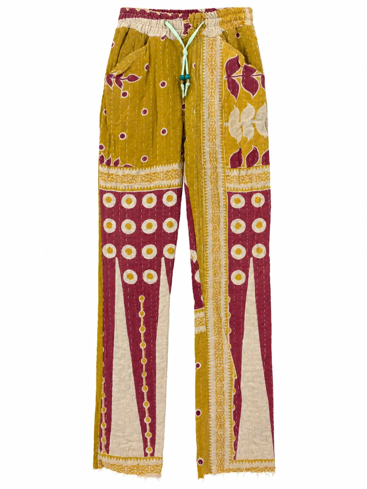 High Waisted Straight Leg Drawstring Pant 030