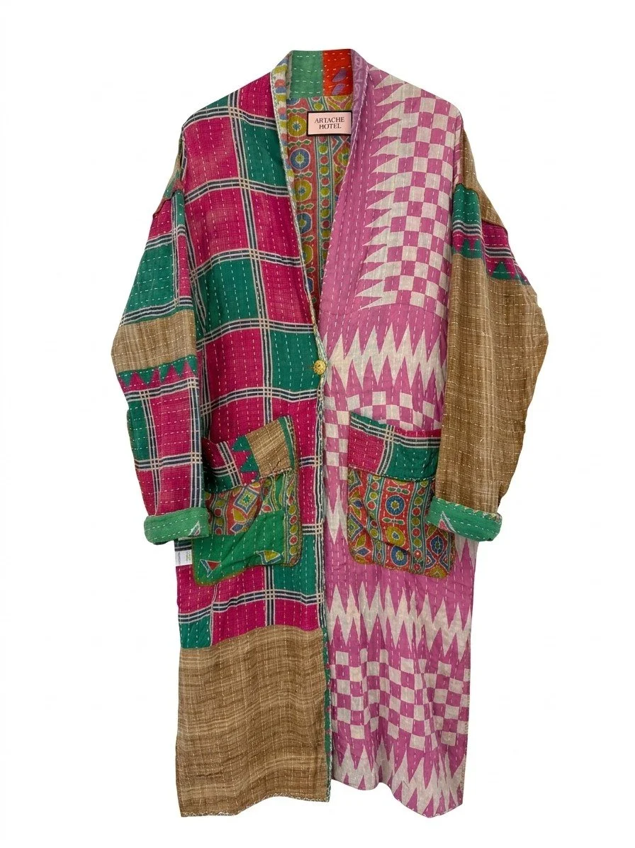Sunkissed Grid Robe
