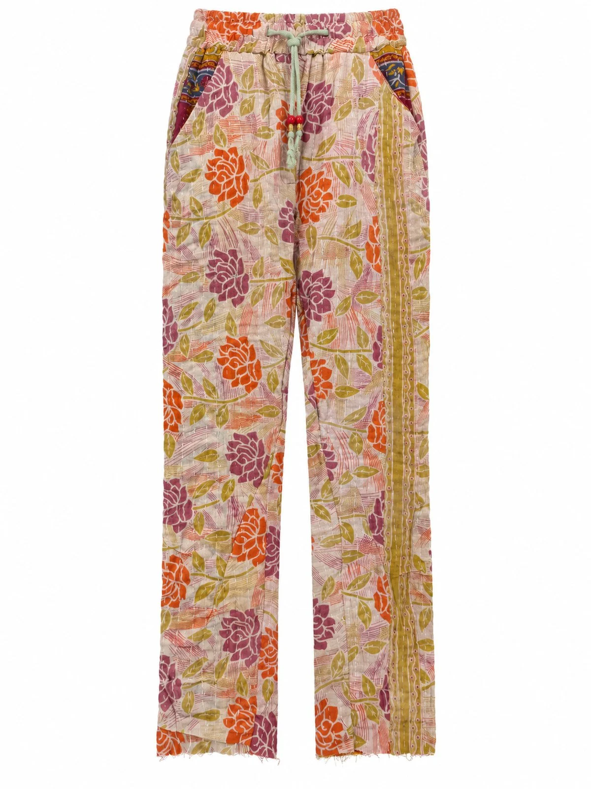 High Waisted Straight Leg Drawstring Pant 025