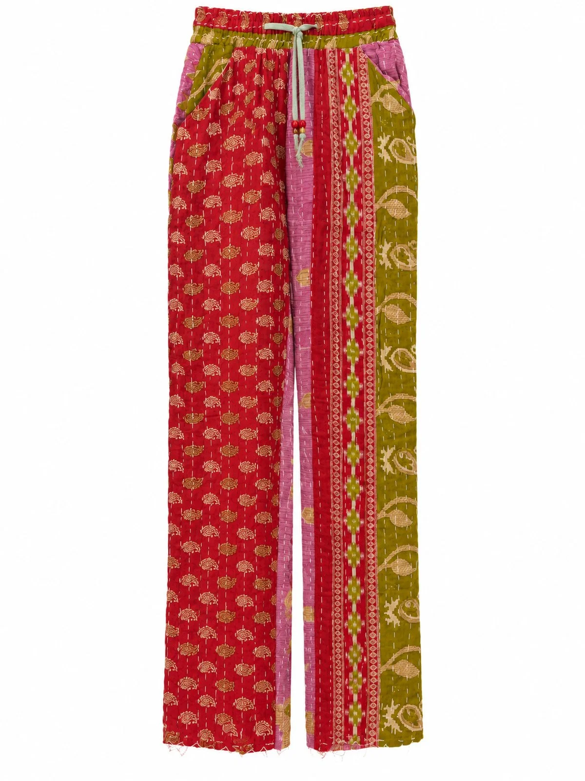 High Waisted Straight Leg Drawstring Pant 023