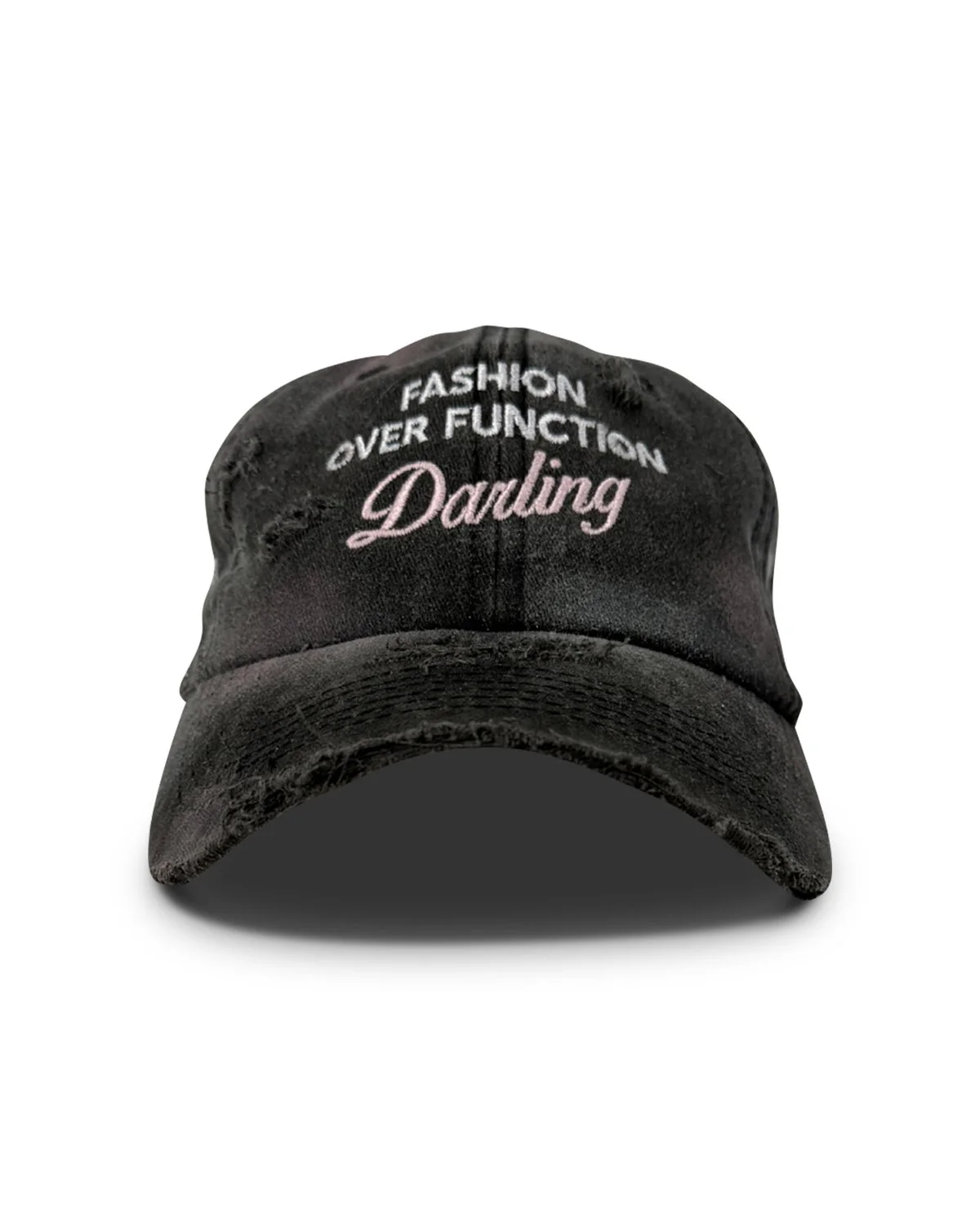 Fashion Over Function Darling Los Angeles Distressed Denim Dad Hat