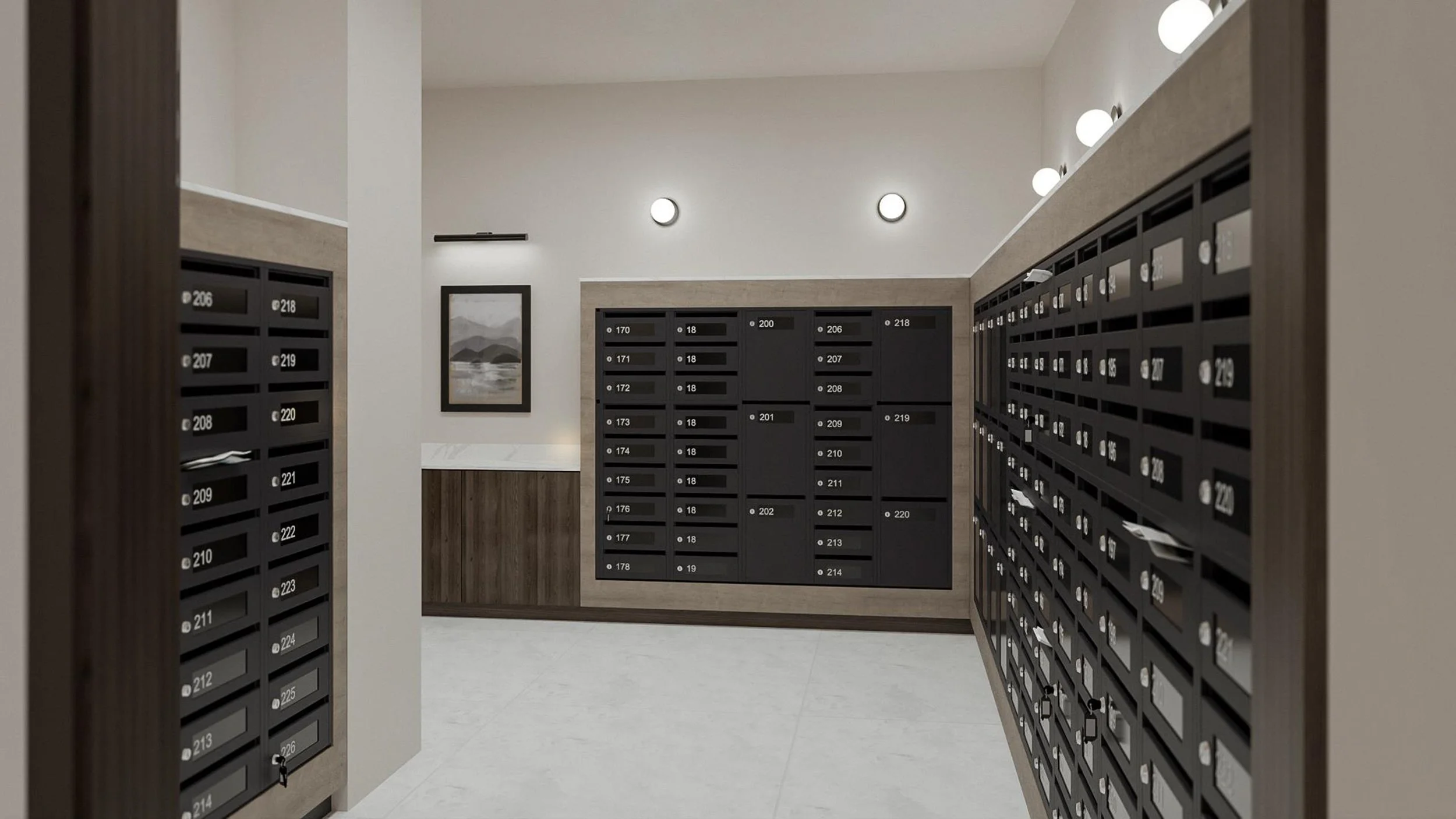 Mail & package delivery room