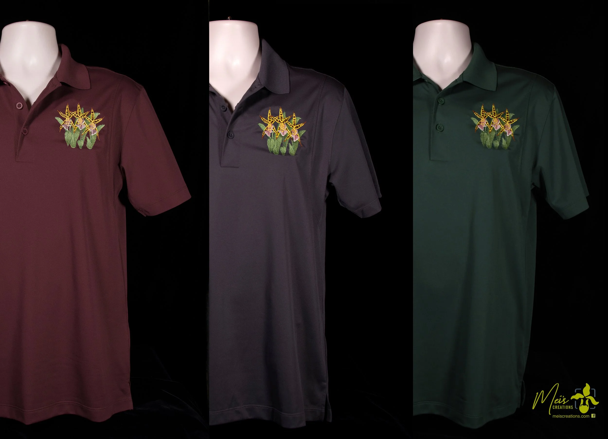 Men's Miltassia Orchid Embroidered Polo Shirt