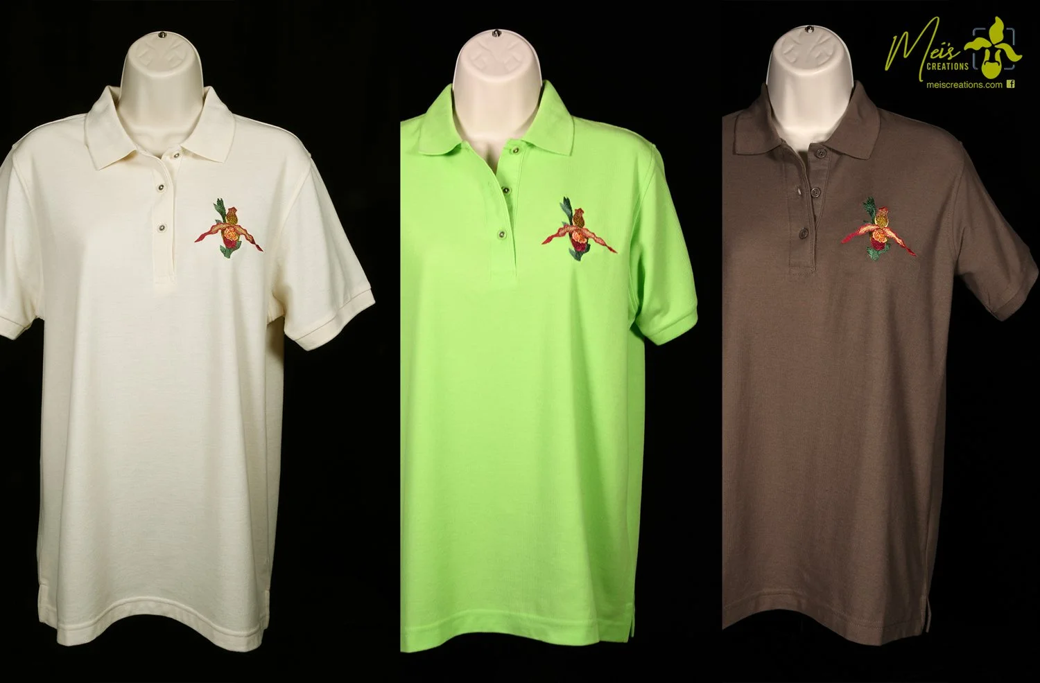 Women's Phragmipedium Embroidered Polo