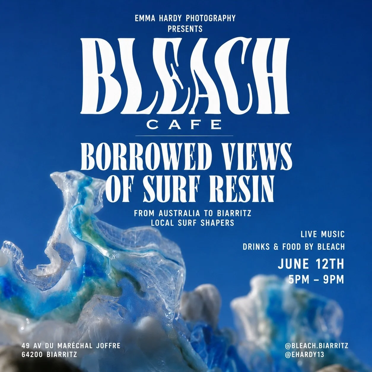 Friday, June 12 &mdash; Borrowed Views: Exhibition No. 4 at Bleach Caf&eacute;, Biarritz.

A few years ago, while documenting artists and craftsmen, I found myself rediscovering my own practice through the lens. While filming shapers at McTavish in A