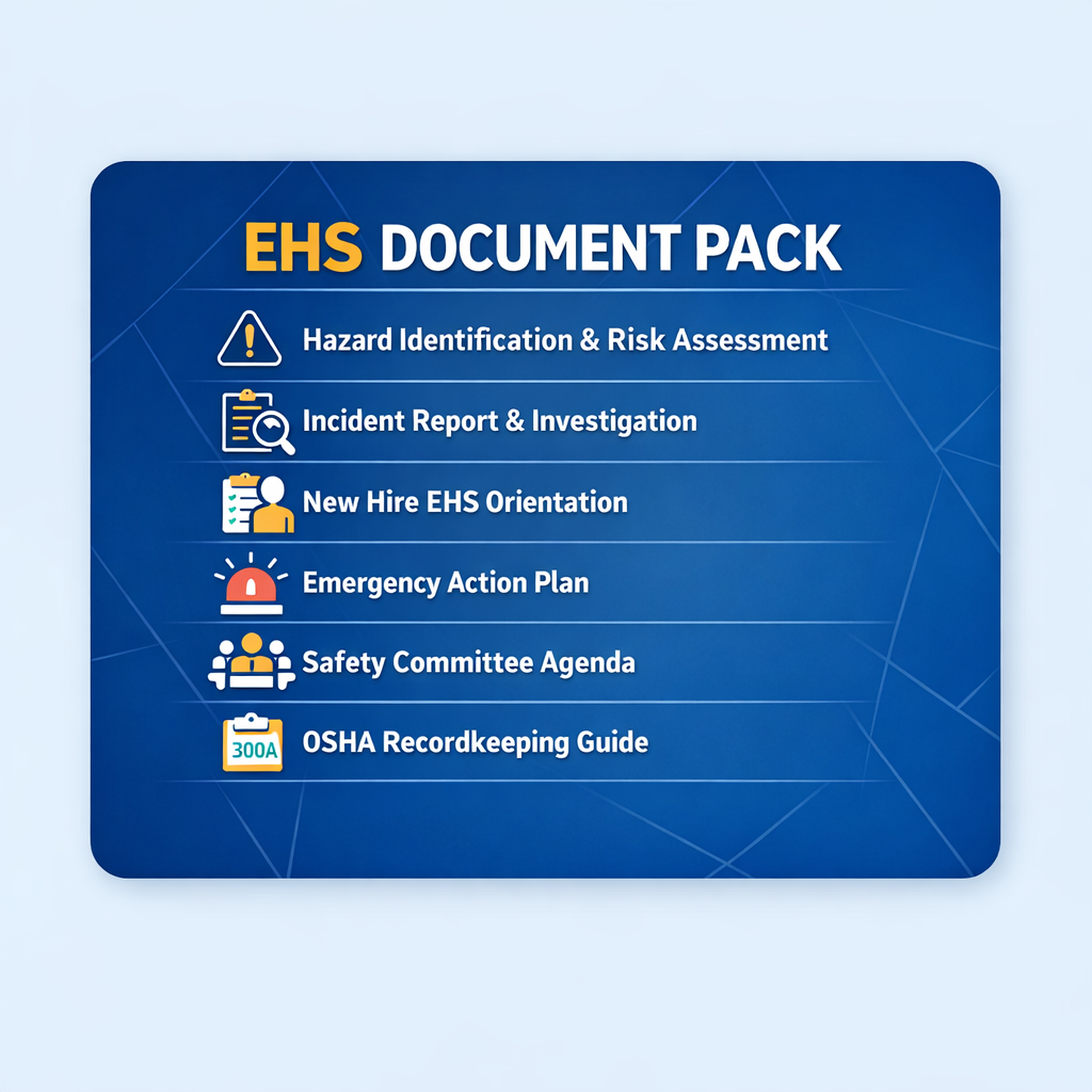EHS Starter Kit — 6 Customizable Templates