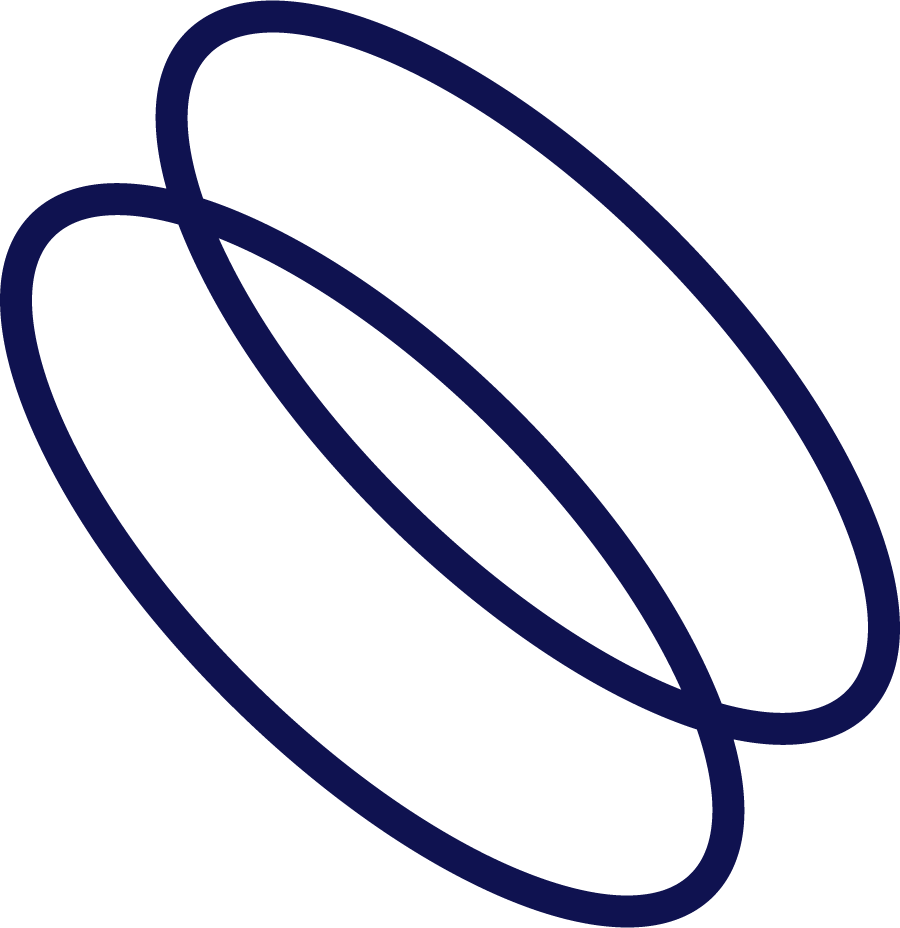 Simple illustration of a capsule-shaped pill with a dark outline.