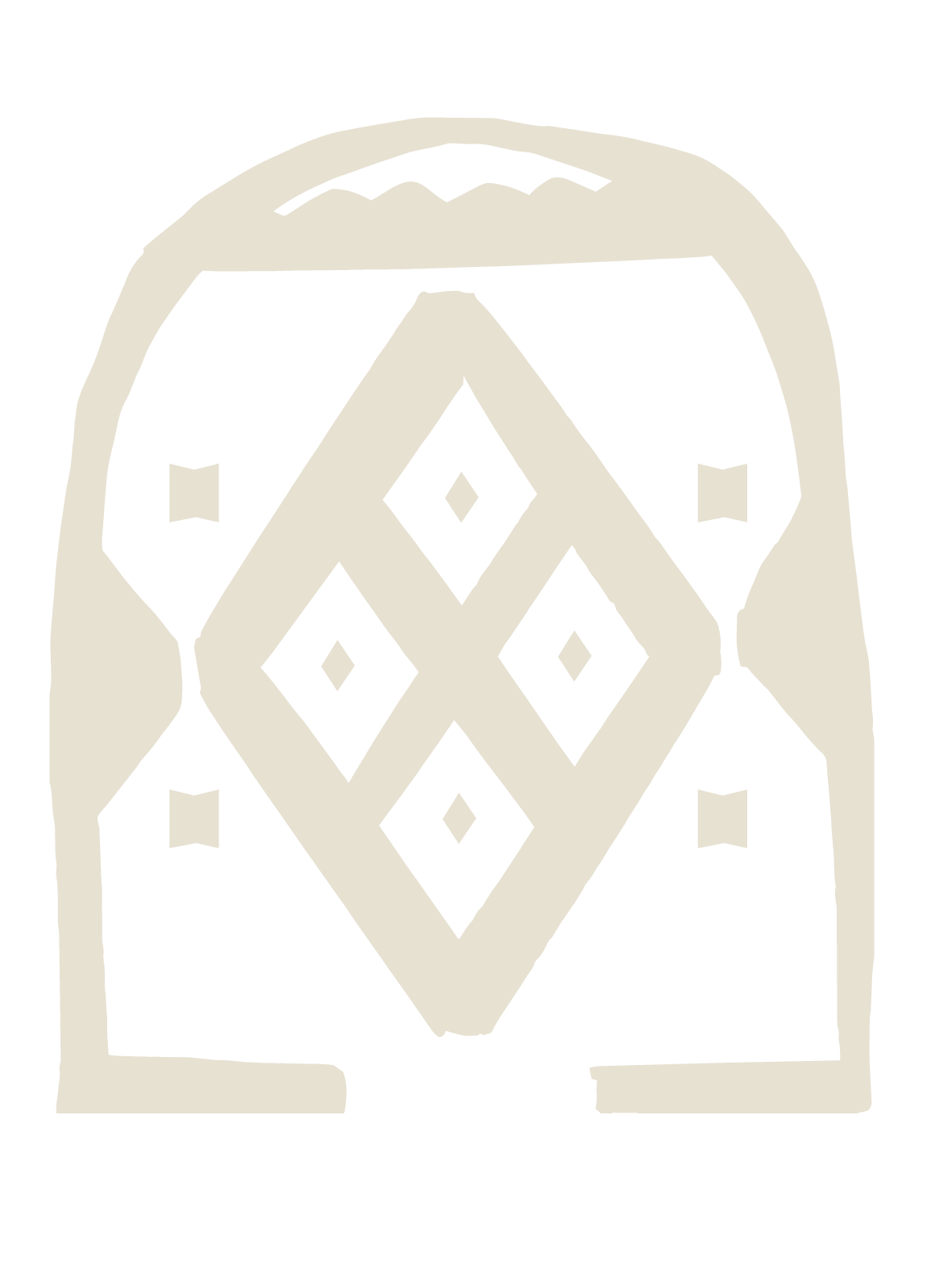 An abstract outline icon with a starburst contained within a circle shape.