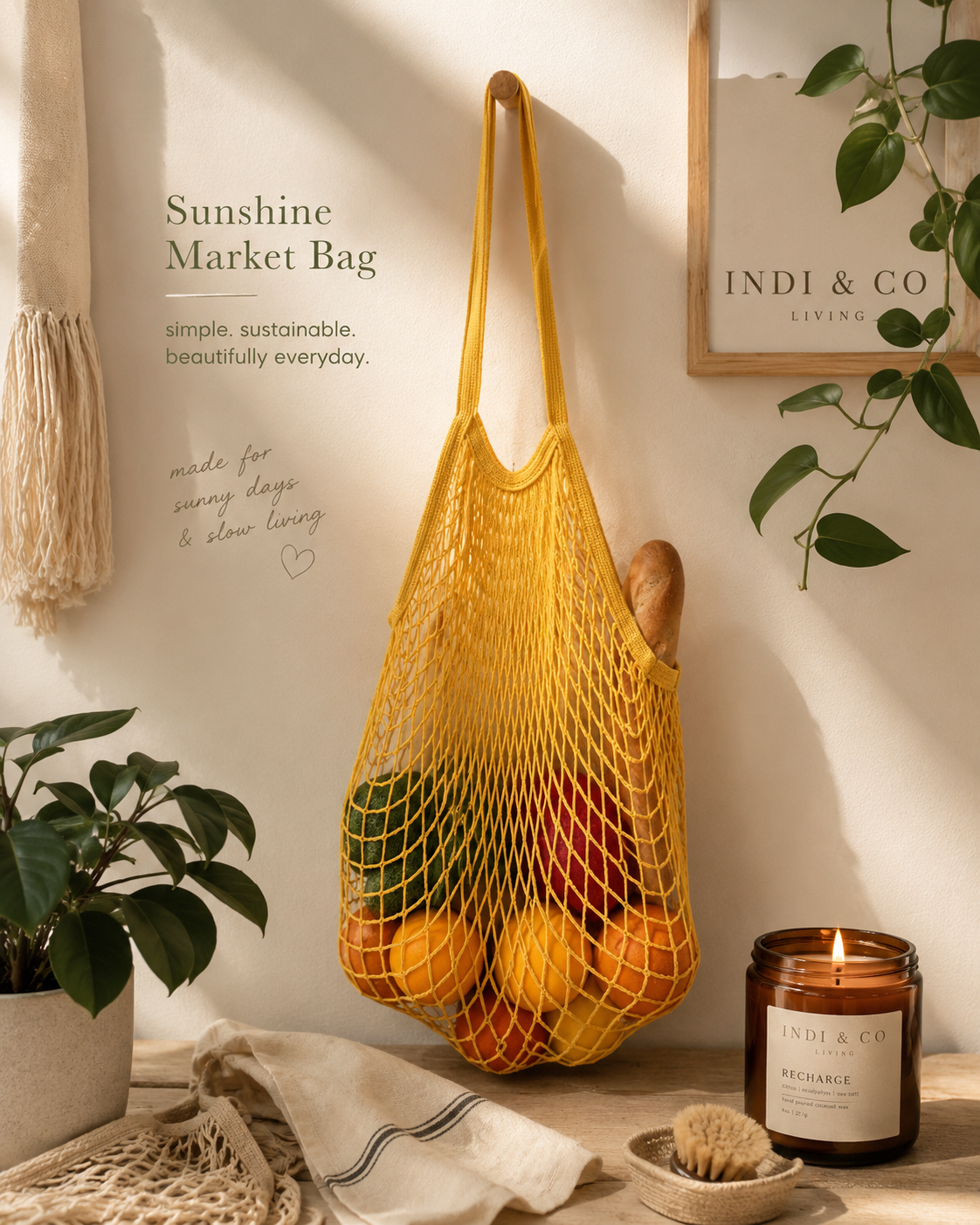 Sunshine Market bag-Yellow